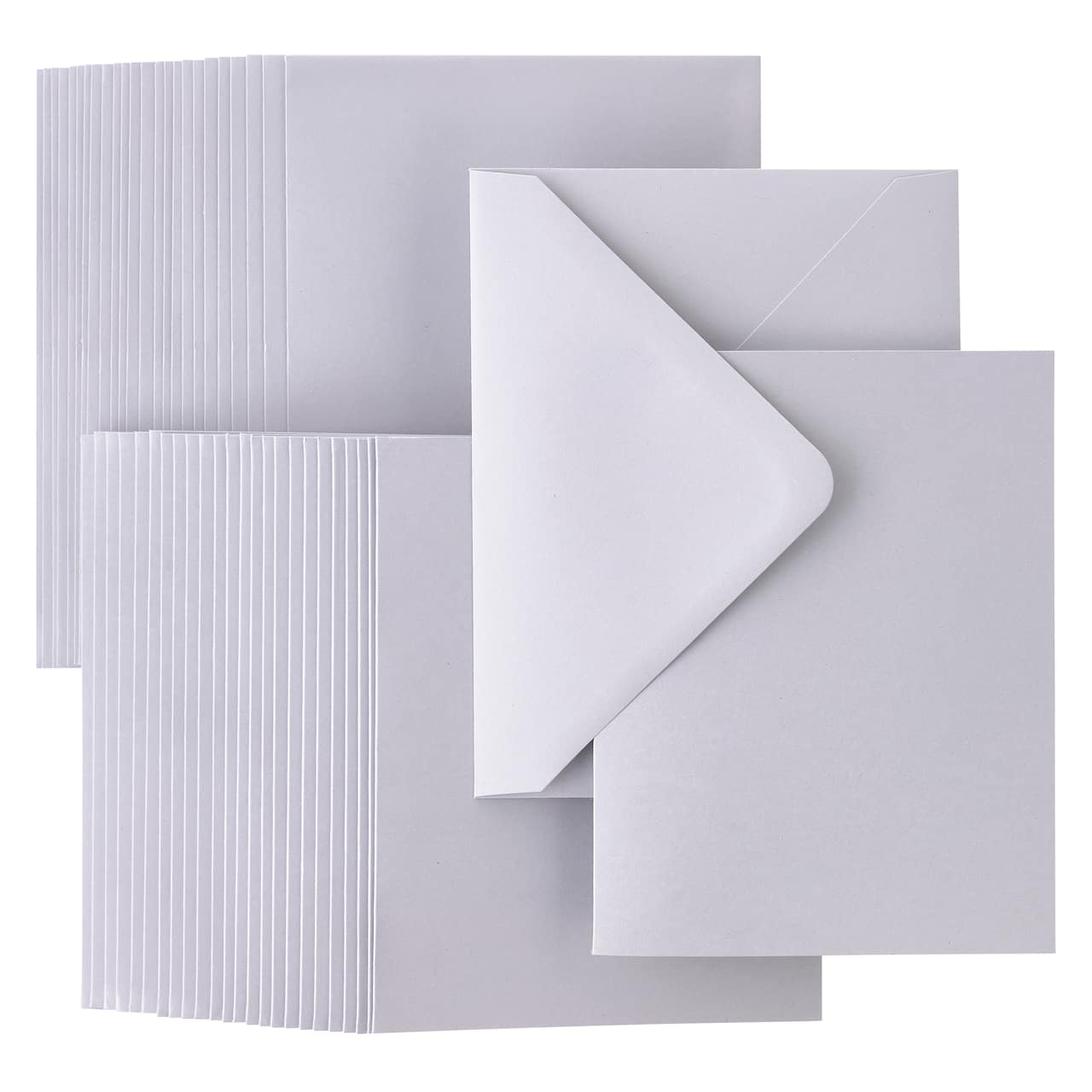 12 Packs: 25 ct. (300 total) 4.25" x 5.5" Gray Cards & Envelopes Set by Recollections™